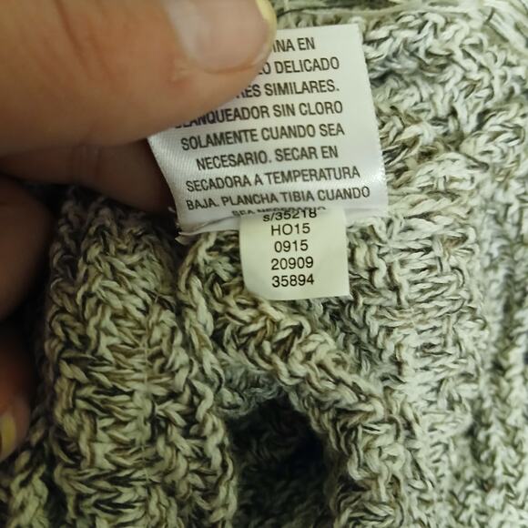 Style & Co Women's XL Heather Knit Cable Fringed Bottom Sweater Dress Gothic - Picture 9 of 9